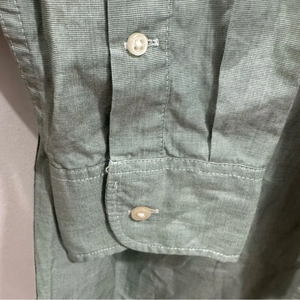 J.Crew men’s light green slim secret wash cotton poplin shirt size medium NWOT